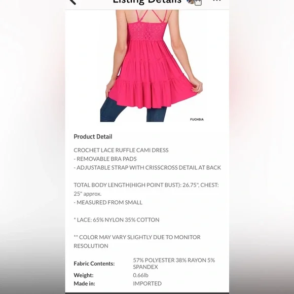 ๐๐Nwt Cami dress ๐๐ - Picture 5 of 5